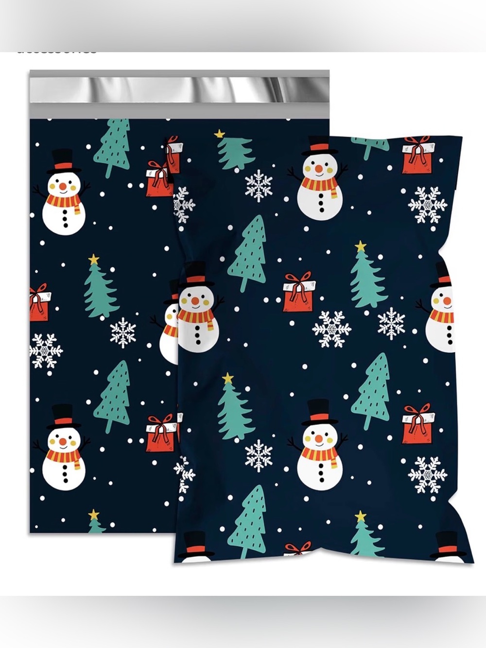 Festive Snowman Holiday 6x9 Poly Mailers-20 count